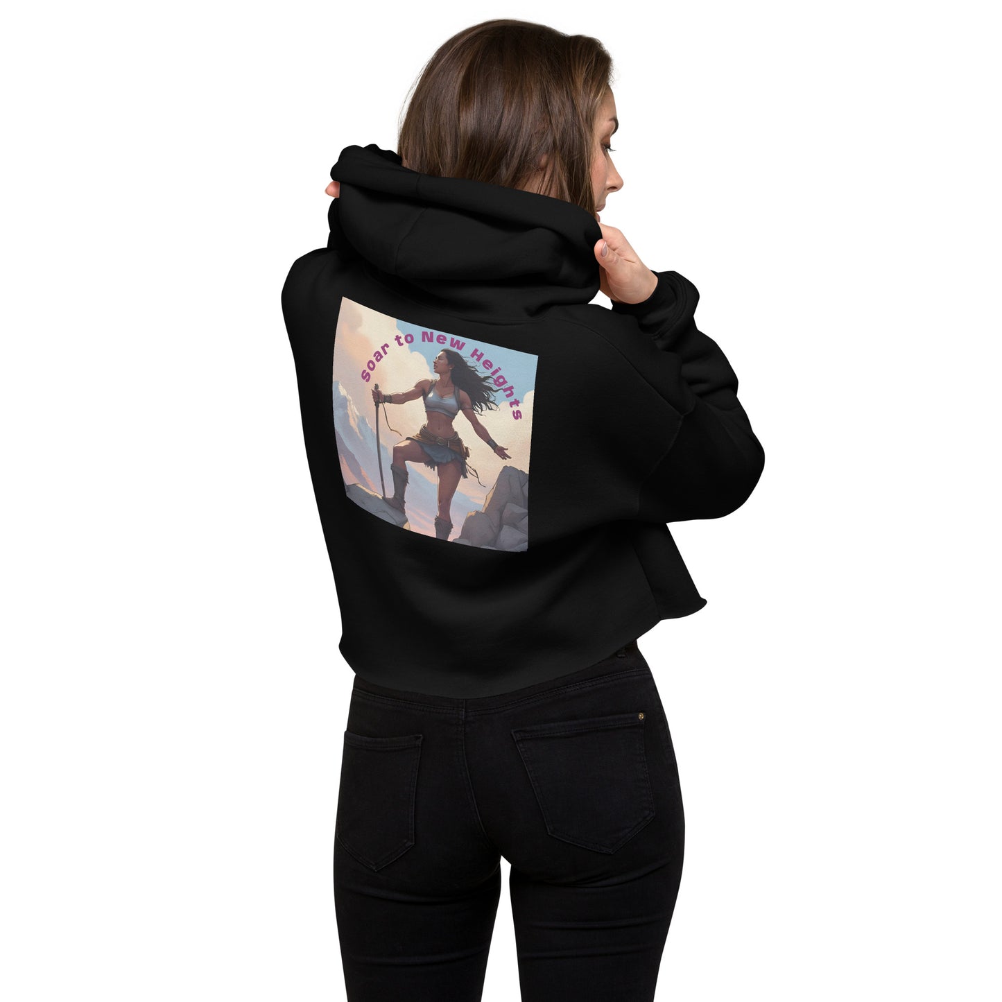 Graphic Crop Hoodie