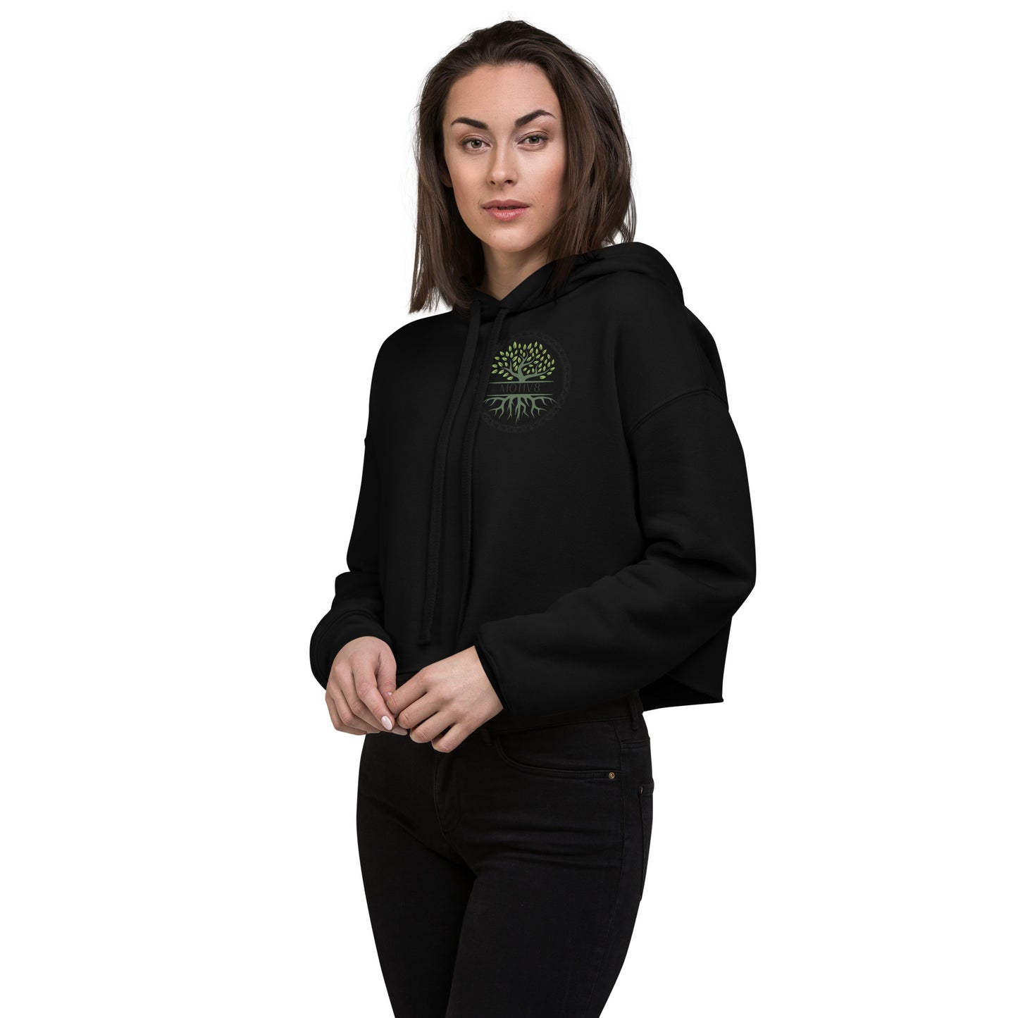 Graphic Crop Hoodie