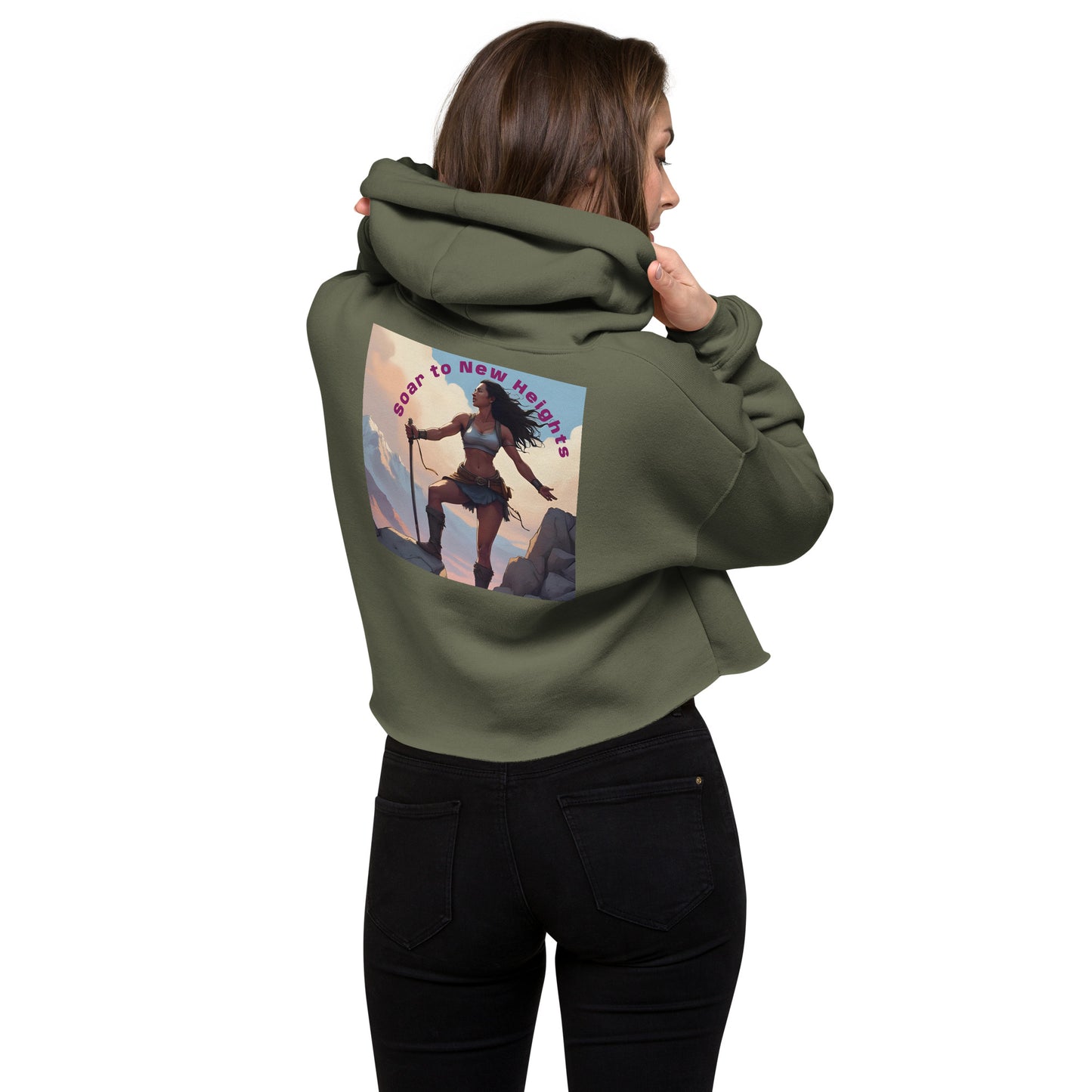 Graphic Crop Hoodie