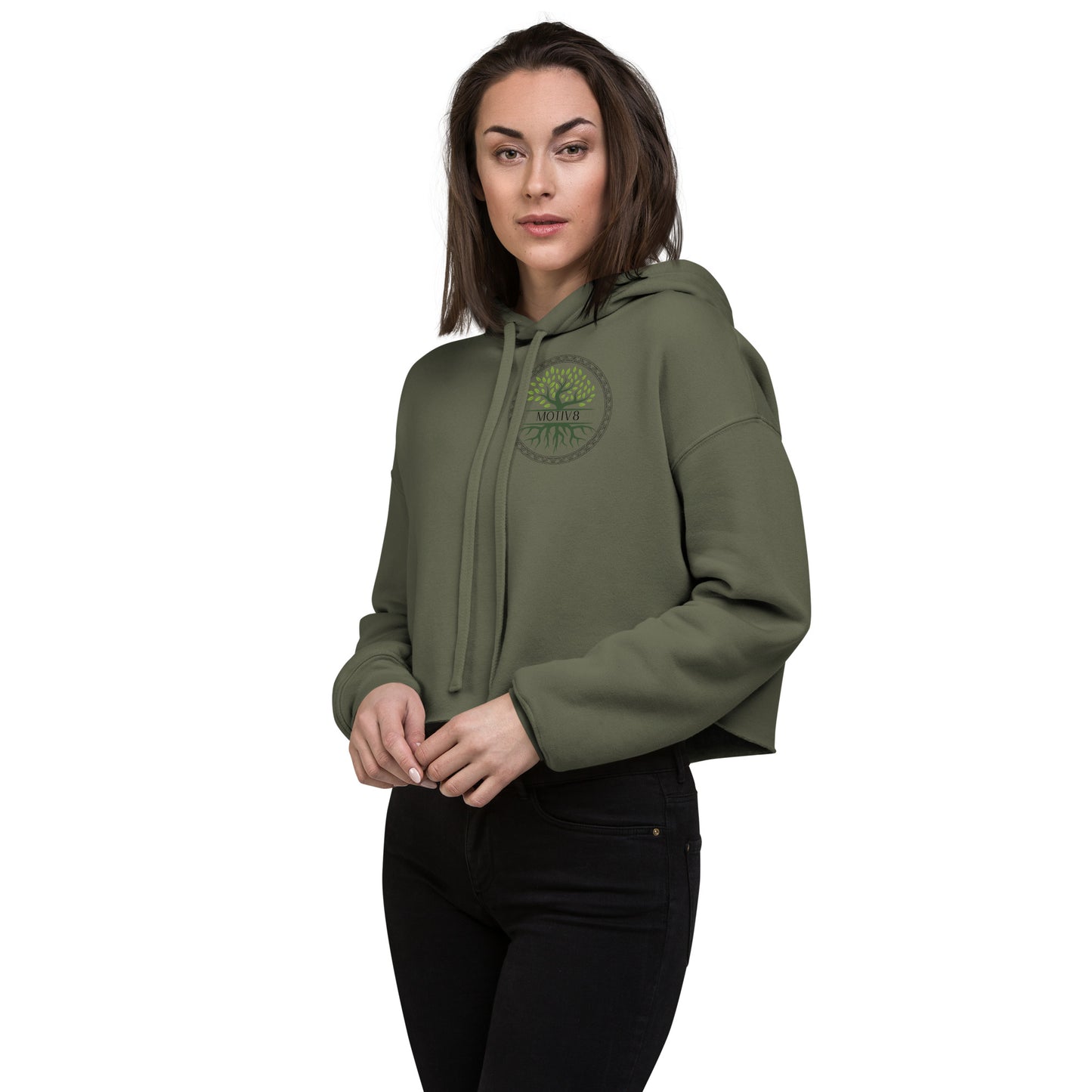 Graphic Crop Hoodie