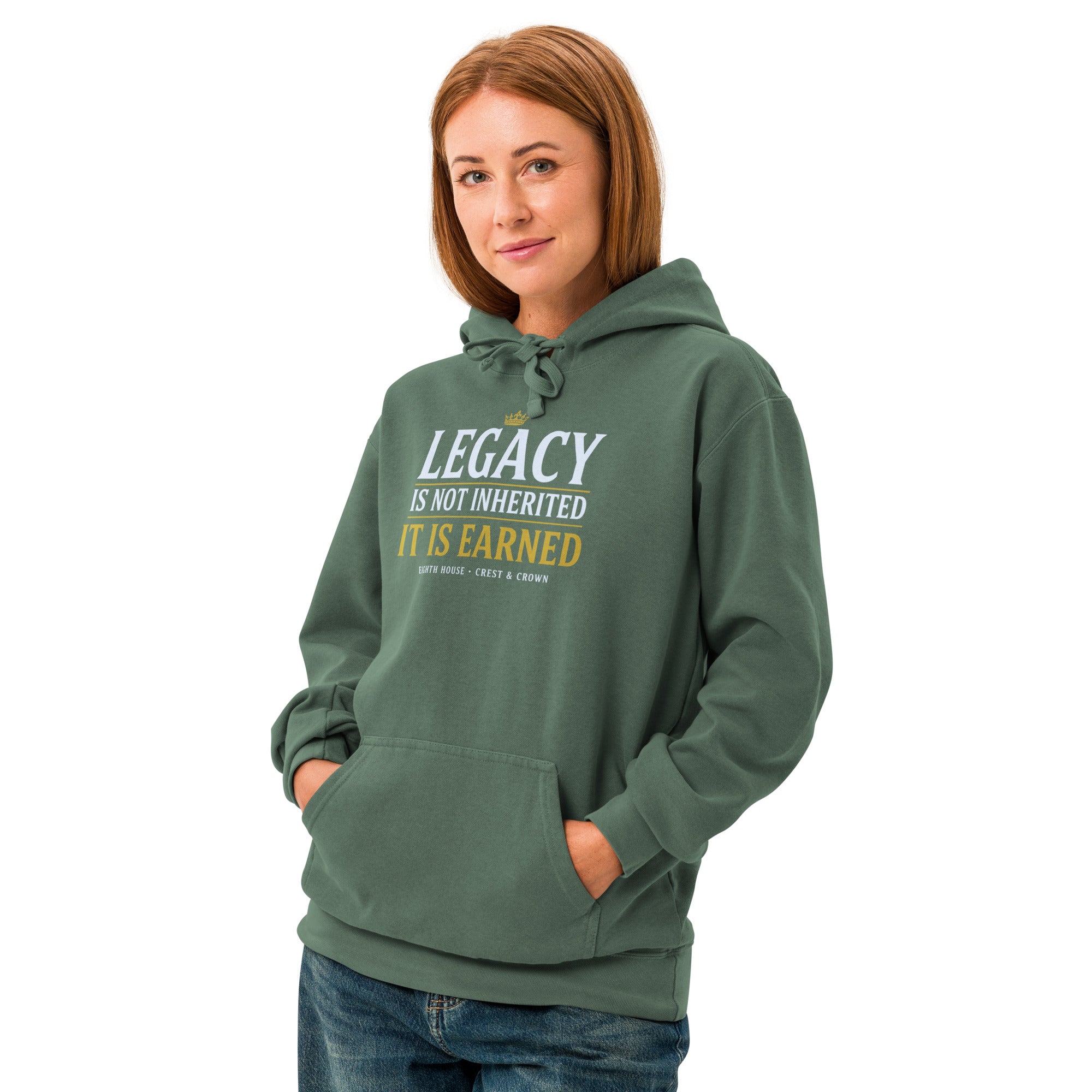 Legacy Is Earned Hoodie — Crest & Crown | Eighth House